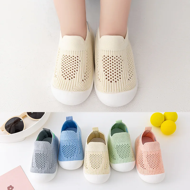 Casual Kids Shoes Breathable Infant Baby Children's Girls Boys Mesh Sneakers Soft Bottom Comfortable Non-Slip Shoe