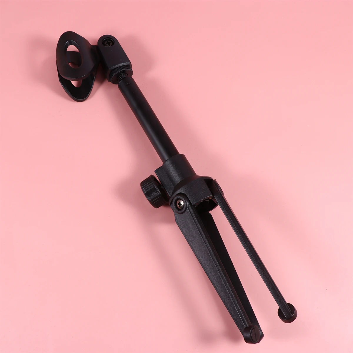 

Adjustable Desktop Microphone Stand Durable Metal Plastic K Song Mic Holder For Online Meeting Studio Recording Triangular Rack