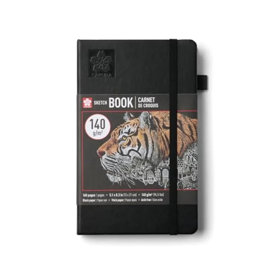 

Sakura Sketchbook A5 - Drawing Sketchbook for Visual Journaling, Effortless Sketching and Personal Use - 140 GSM - Hardcover Ha