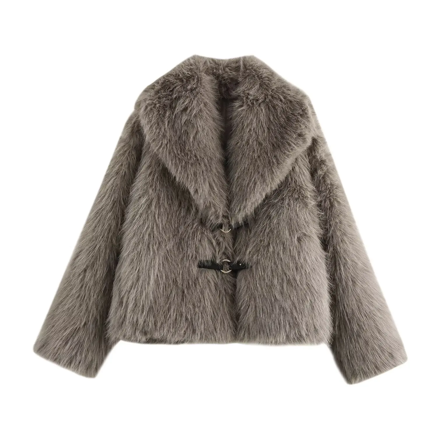 Giacca da donna in pelliccia sintetica calda autunno inverno Cappotto a maniche lunghe femminile Alla moda Allentato Addensare Giacche monopetto Streetwear