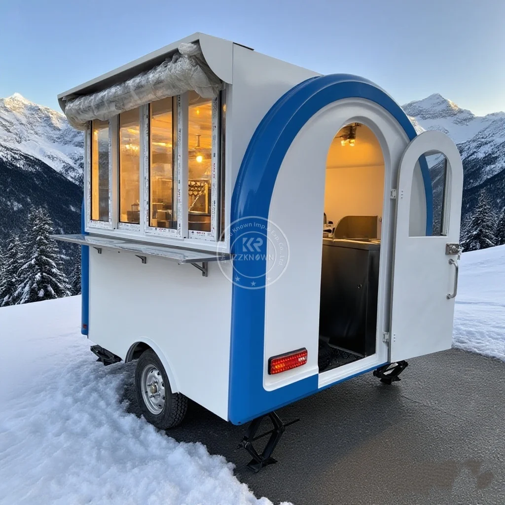 

Europe Standard Fully Equipped Caravan Bar mobile trailer Ice Cream Cart Pizza Fast Taco Food Truck food trailer