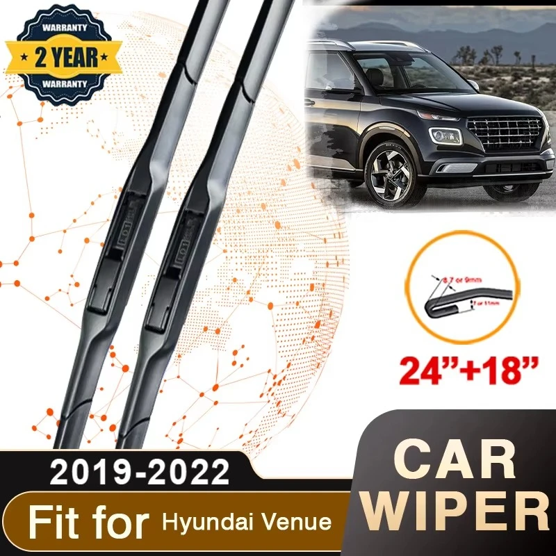 Für Hyundai Venue QX 2019 ~ 2022 Auto Frontscheibe Premium Strahl Klinge Scheibenwischer Auto fenster pinsel Zubehör J Haken U-typ 2021