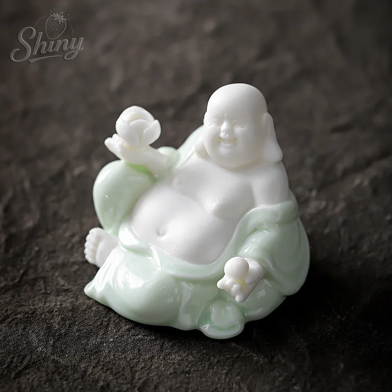 

Ceramic Maitreya Buddha Incense Stick Craft Incense Burner Ornaments Home Decor Living Room Decoration
