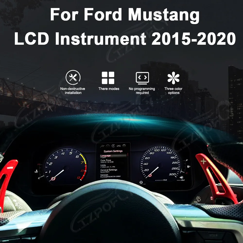 

Автомобильный ЖК-цифровой кластер для Ford Mustang 2015-2021, виртуальный кабинный измеритель скорости, приборная панель автомобиля, экран прибора, RHD