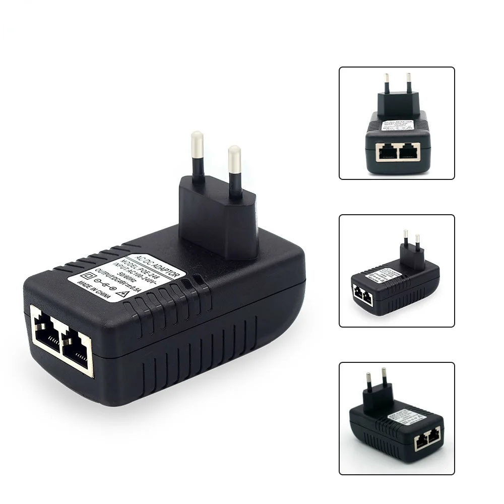 

48V/12V POE injector Ethernet CCTV Power Adapter 0.5A /2A 24W POE for IP camera IP Phones POE Switch Power Adapter EU/US Option