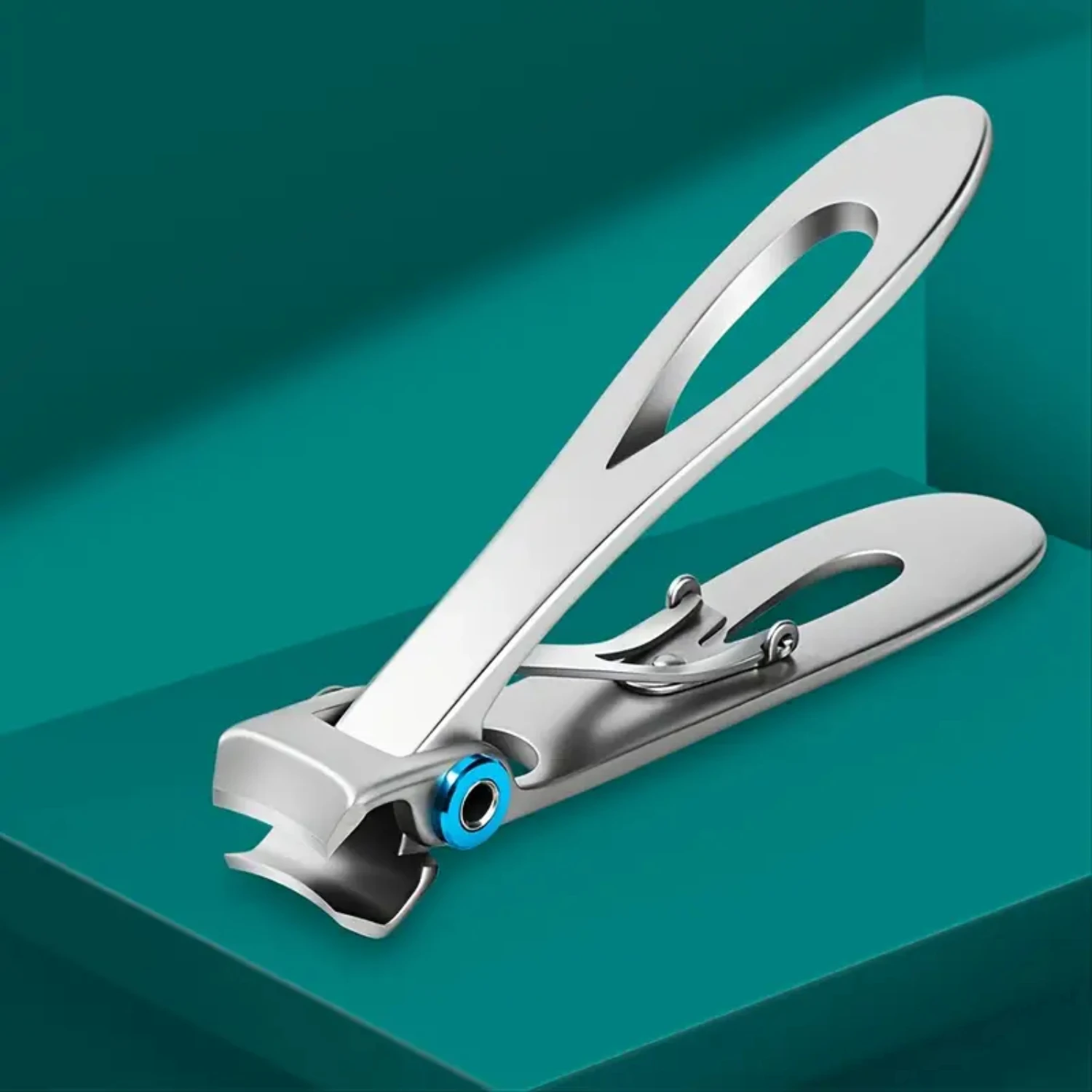 Sturdy Stainless Steel Nail Clipper with Wide-Opening Jaws for Thick and Hard Nails - 1 Piece of Sharp Fingernail and Toenail Cu