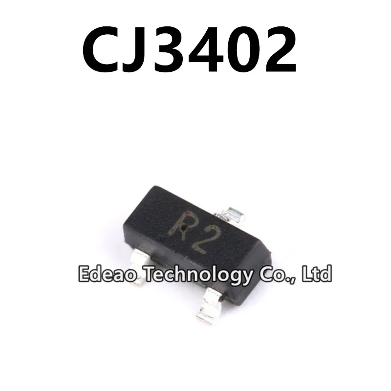 100Pcs/lot NEW CJ3402 SOT-23 Marking:R2 MOS Field Effect N-Channel SMD Transistors 4A -30V 3402 SOT23-3