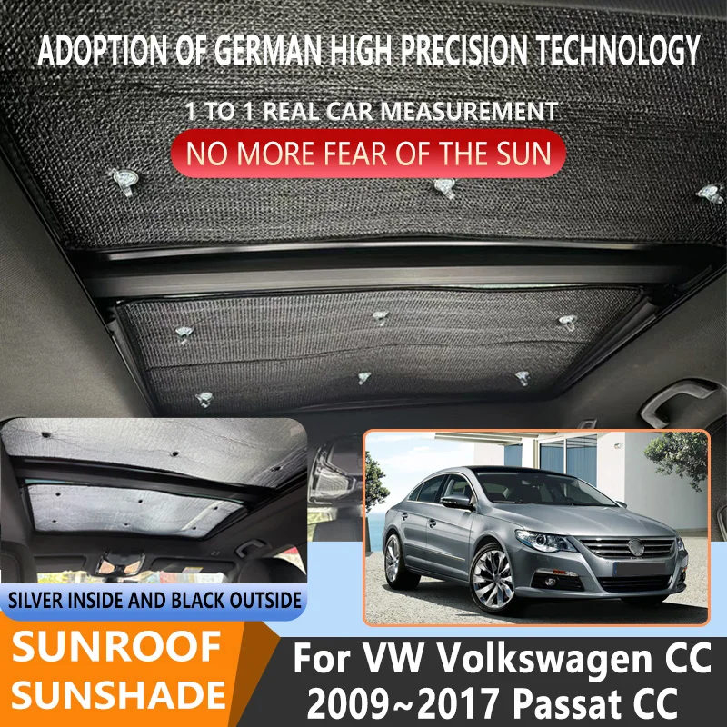 Schiebedach Isolierung Dach Visier Für VW Volkswagen Passat CC 2009 ~ 2017 2016 Sonnenschirm Anti-Uv Auto Panorama Dach Hitzeschild fenster