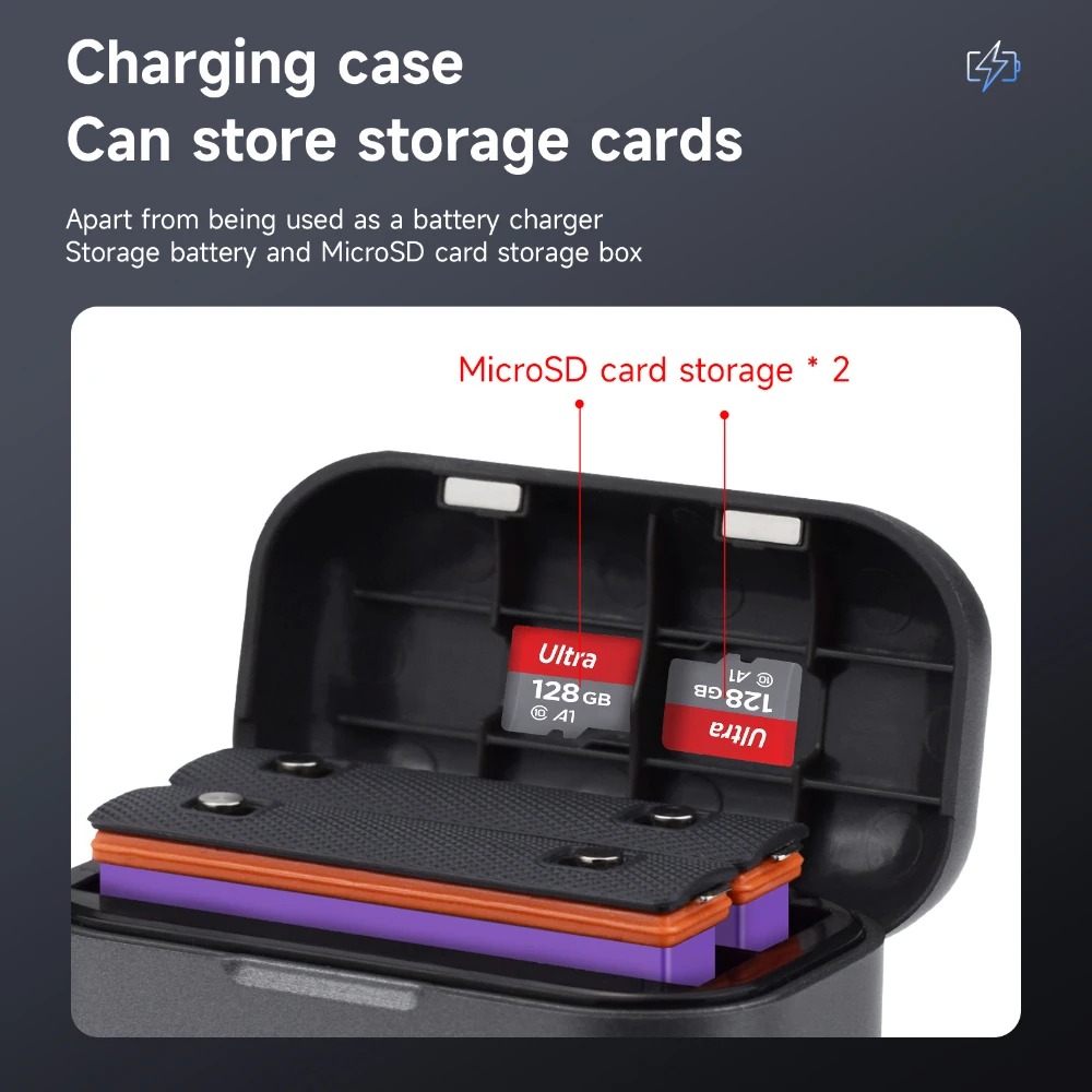 For Insta360 ONE X3 Battery + 2 Slots Battery Charging Box 2300mAh for Insta 360 Panoramic Action Camera Batteries Accessories