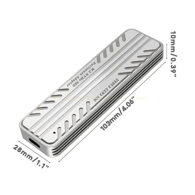 NVME protocolo SSD Box 10Gbps Mobile Hard Disk Enclosure Box JMS583 Control