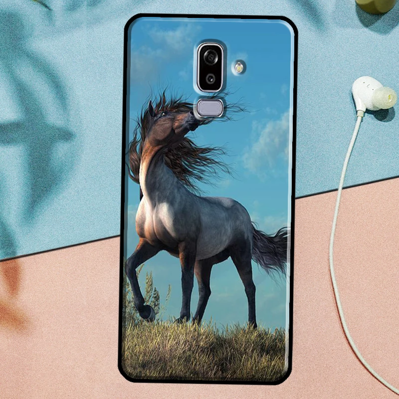 Galloping Horse Case For Samsung Galaxy A3 A5 J1 J3 J5 J7 2016 2017 J4 J6 Plus A6 A7 A8 A9 2018 Back Cover