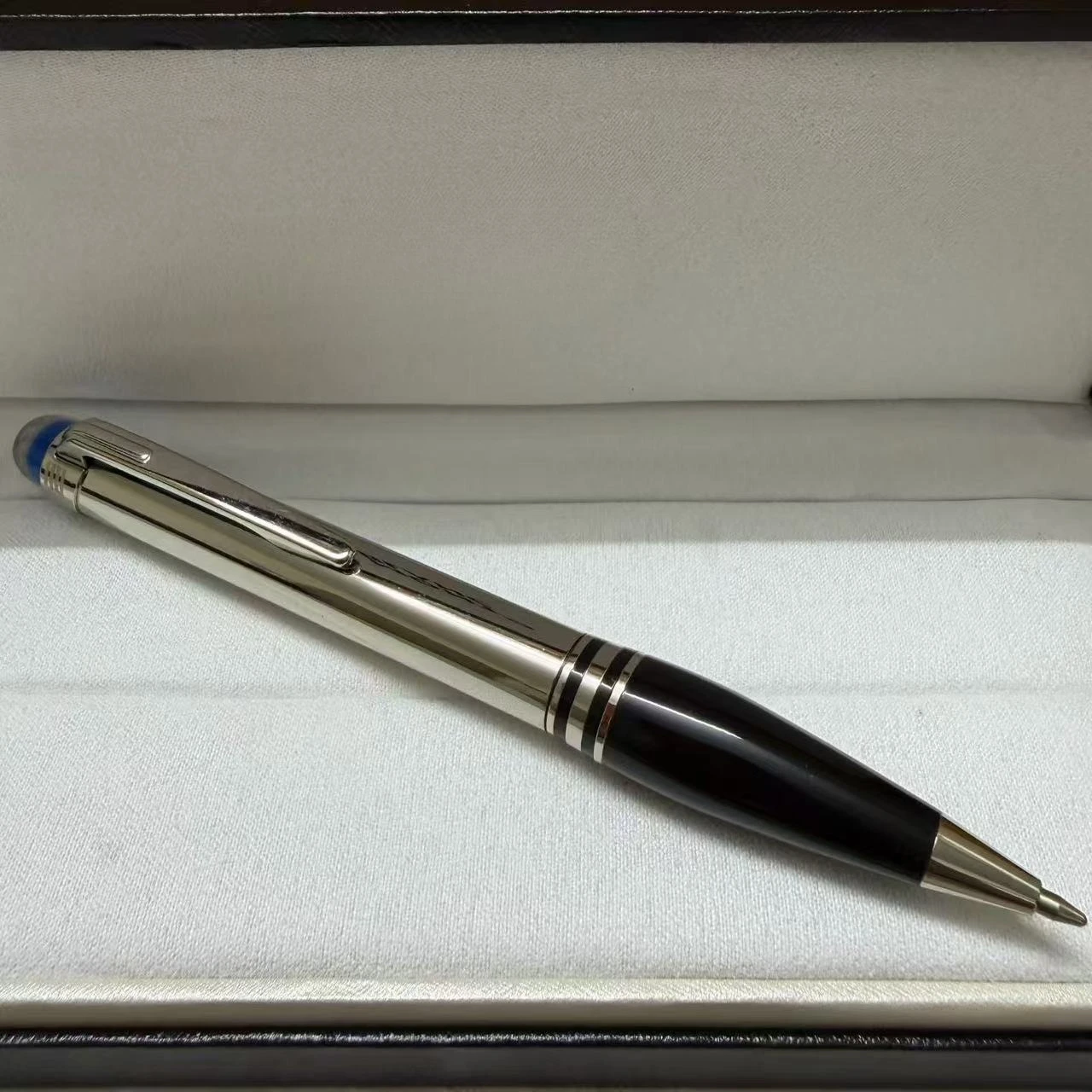 M Brand Blue Top Metal Business Rollerball Pen, Multi-Color Luxury Office Gift Pen（ No Pen Box Included）