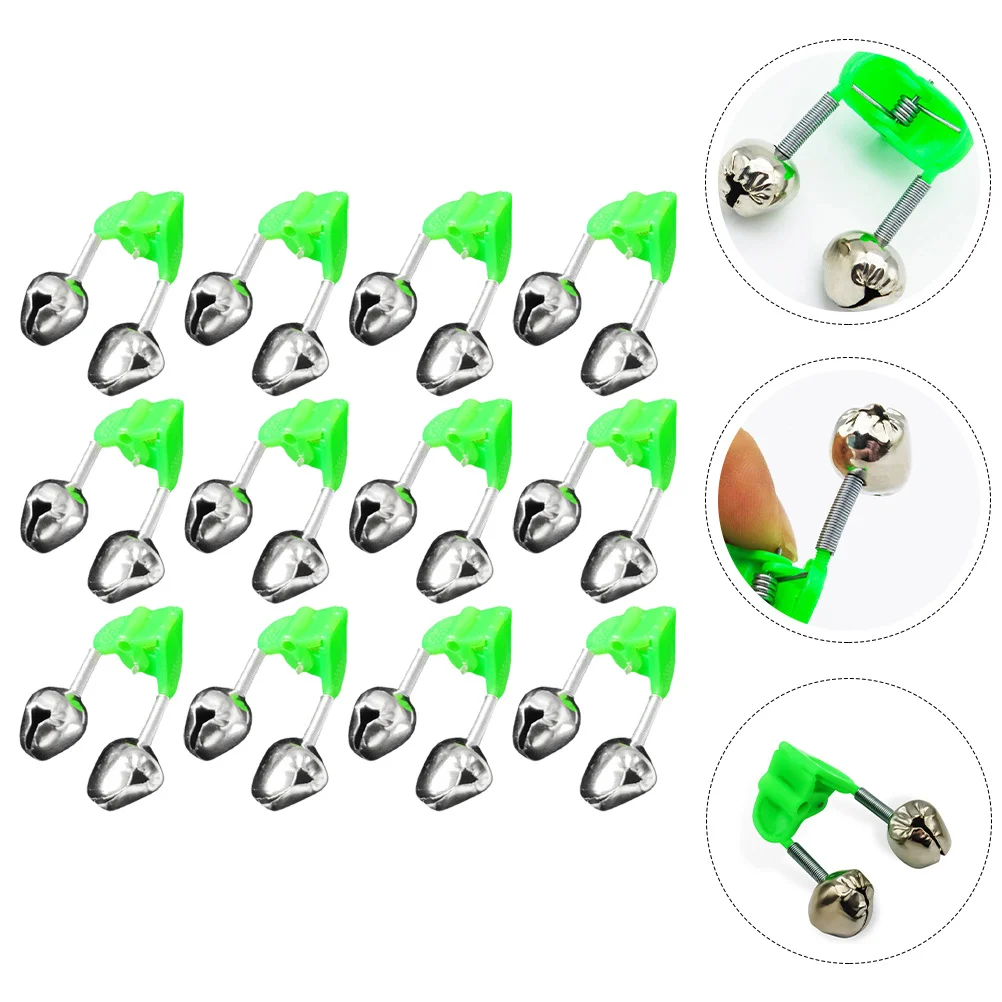 

30Pcs Portable Fishing Alarm Bells Dual Ringing Rod Alerts for Night Lake Sea Fishing Sensitive Bite Detection Supplies