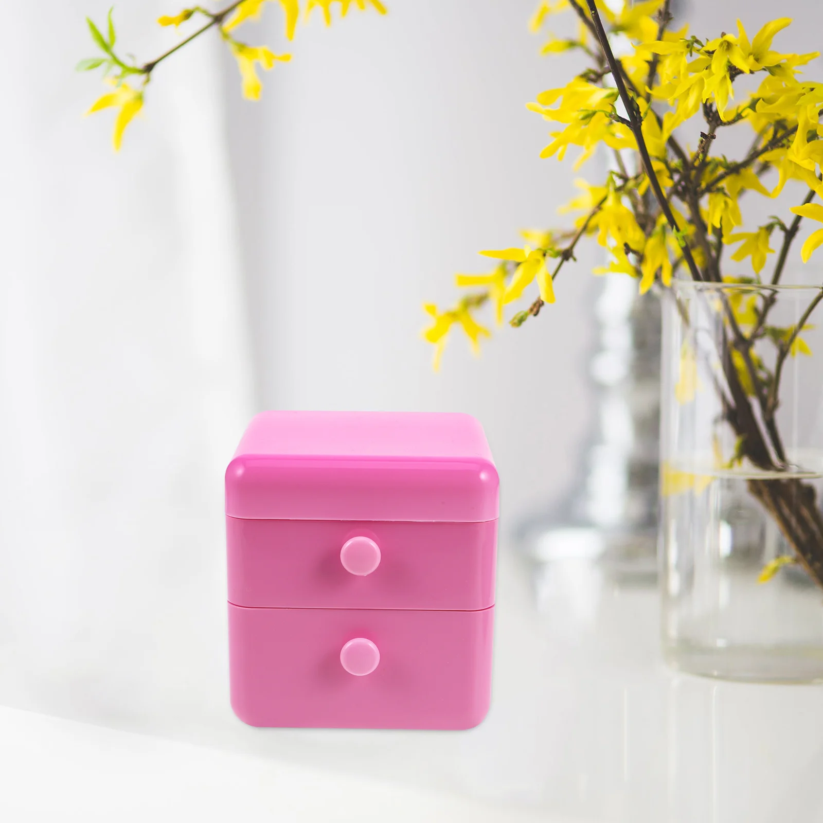 

Jewelry Box Chic Trinkets Holder Desktop Case Household Countertop Plastic Organizer Student Decorative Dresser