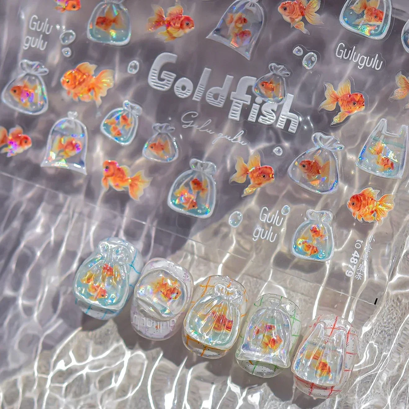 Saco de rede de frutas maçã banana laranjas peras abacaxi tomate garrafa de suco de verão biquíni gato concha peixinho dourado arte do prego adesivos decalques