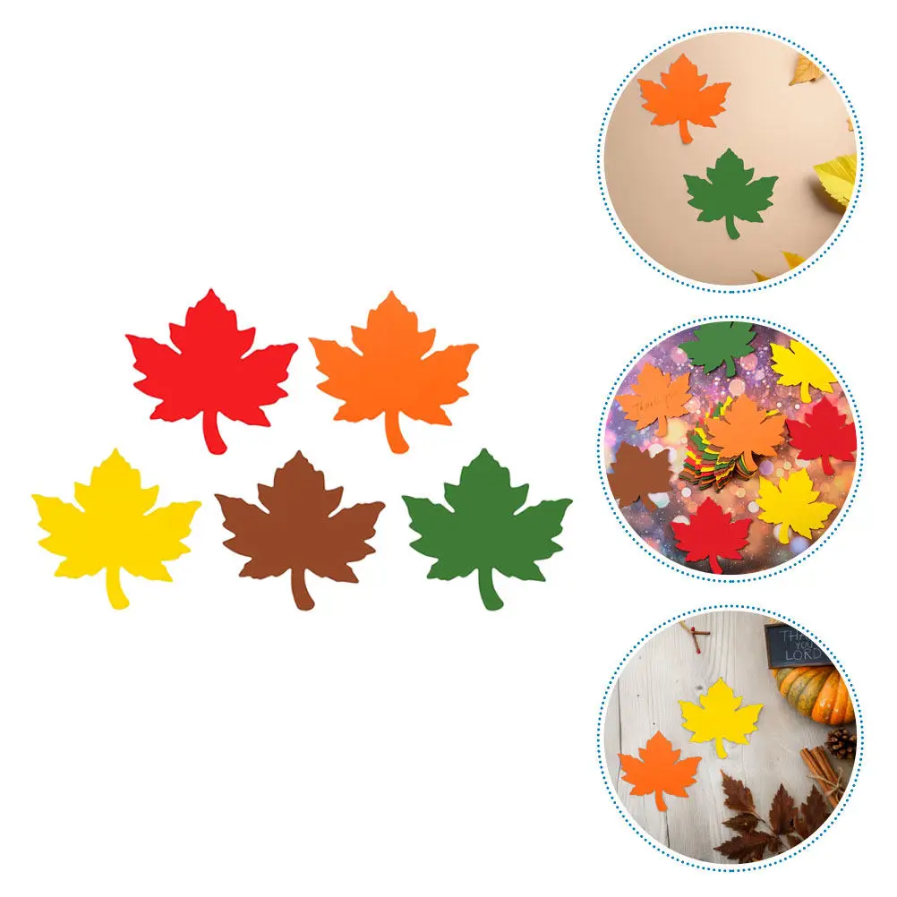 

60Pcs Maple Leaf Card Fall Leaves Paper Cutouts Thick Cardstock Thanksgiving Classroom Bulletin Board Wall Decorations