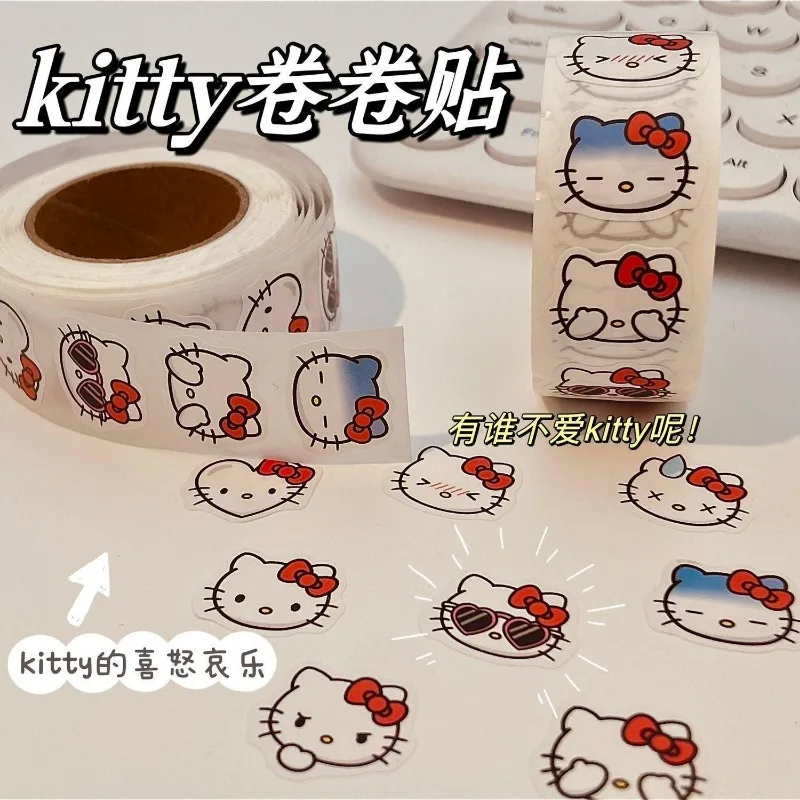 500pcs Girls Cute Hello Kitty Stickers Sanrio Anime Sticker Decorative Luggage Notebook Guitar Bike Classic Cartoon Decal Toys