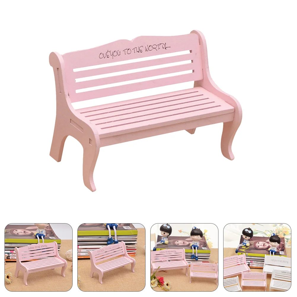 Bench Chair Photography Child Furniture Home Desktop Ornament Wooden Mini Outdoor