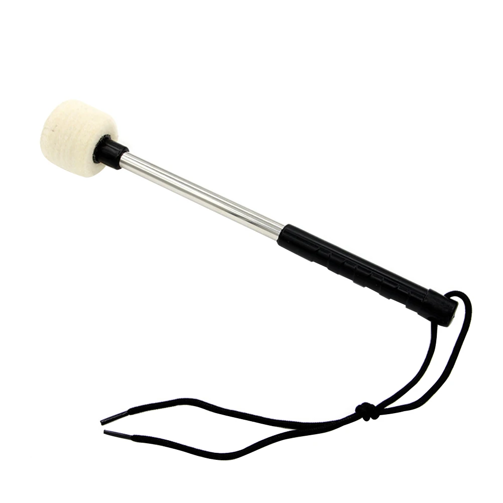 

Stainless Steel Drum Beater Wool Felt End Durable Snare Drum Accessory Music Instrument Percussion Replacement Gift