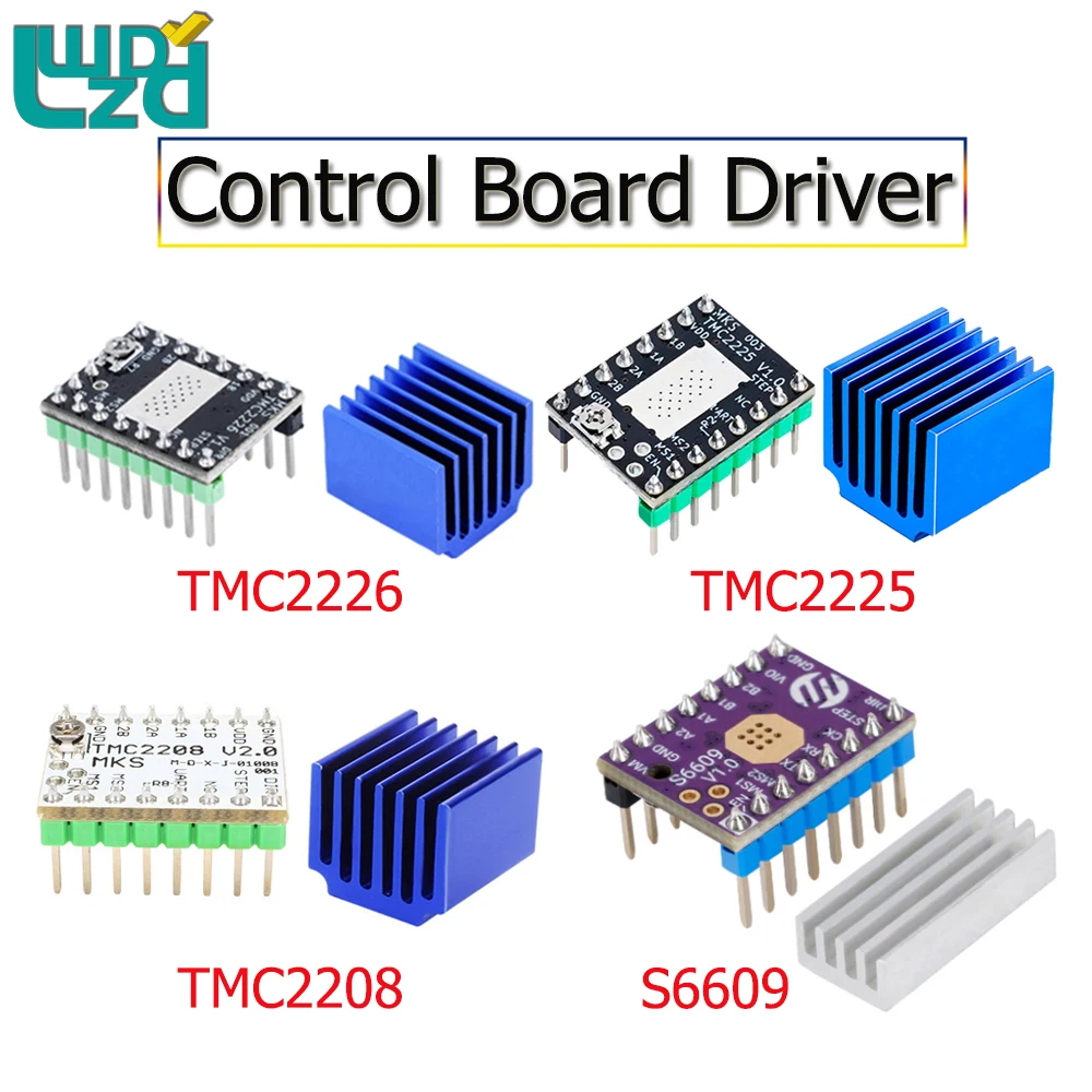 4 Sets Control Board Driver A4988 TMC2208 TMC2226 StepStick DRV8825 Stepper Motor Driver Motor Drive Module 3D Printer Parts