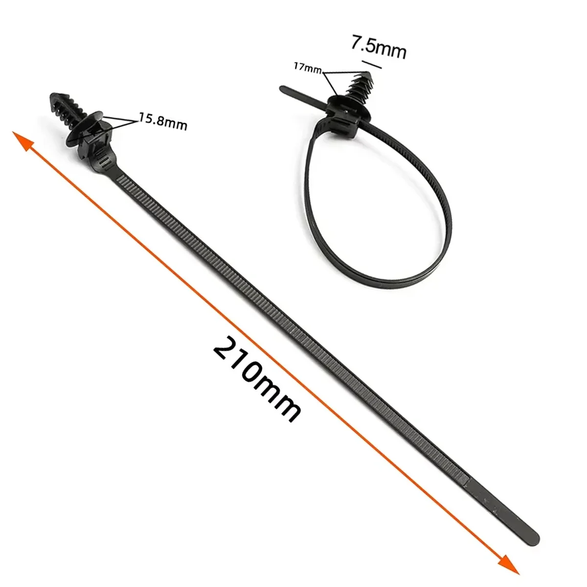 10/20/50/100/200pcs Nylon Self-Locking Cable Ties Cable Fixing Fasteners Self-Locking Cable Ties Wire Harness Ties