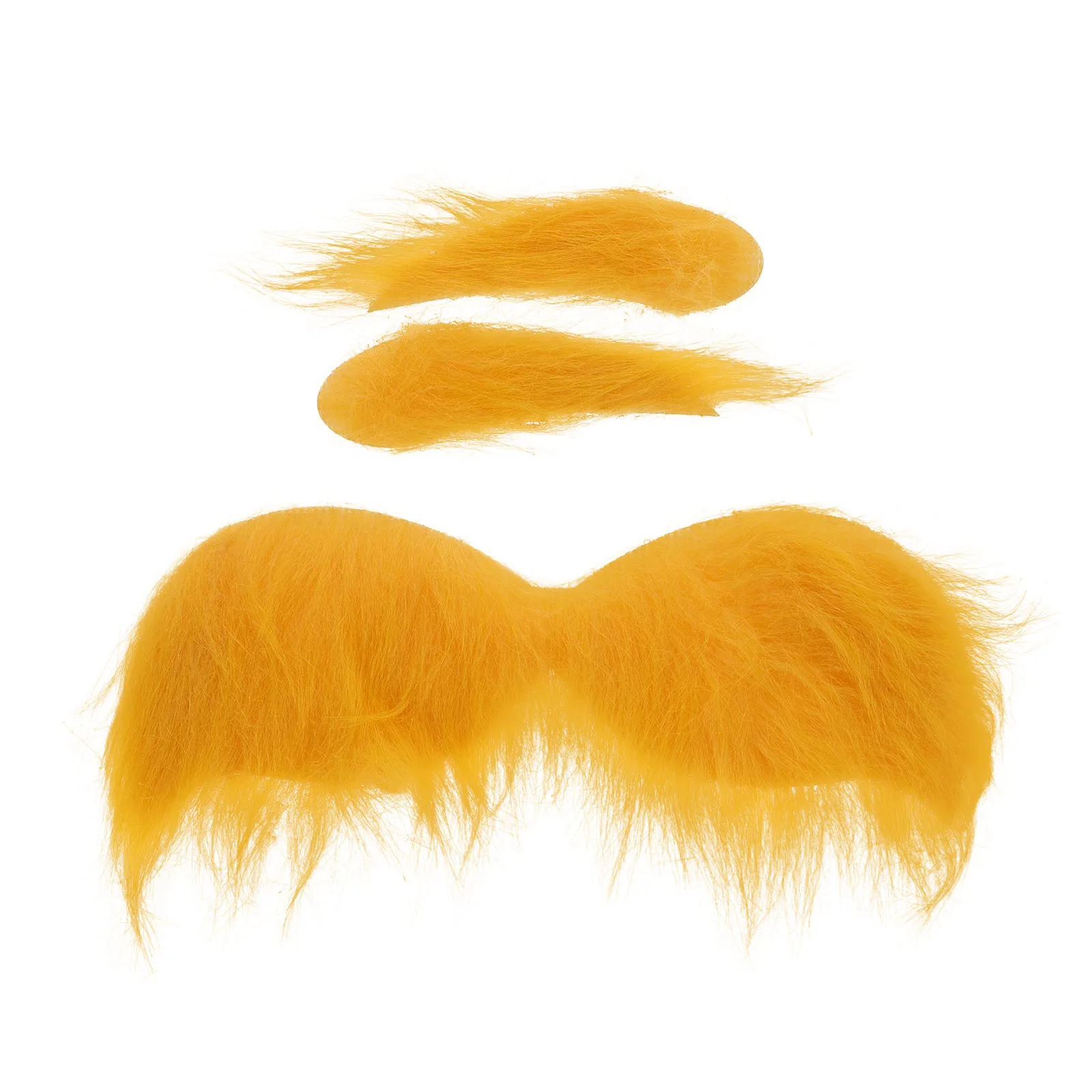 1Set Yellow Fake Beard and Eyebrow Kit Lightweight Comfortable Cosplay Party Photo Props for Adults Movie Costume Supplies