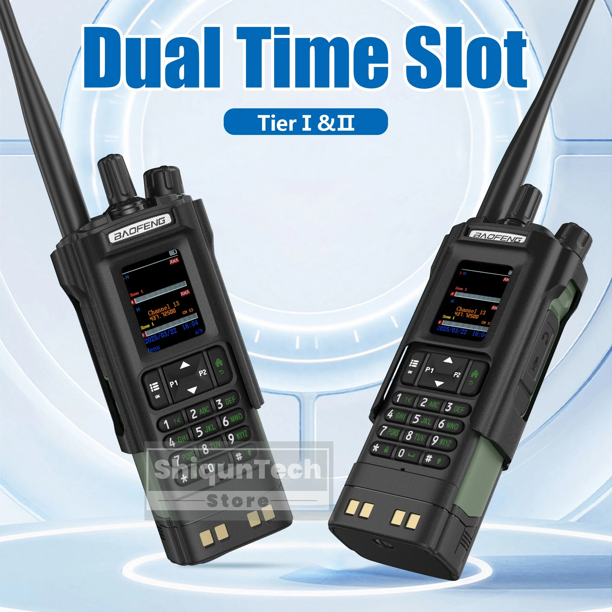 BAOFENG DM-32 with Belt Holster DMR Radio Digital GPS APRS Walkie Talkie AES256 Encryption 999CH Dual Mode Analog Dual Time Slot