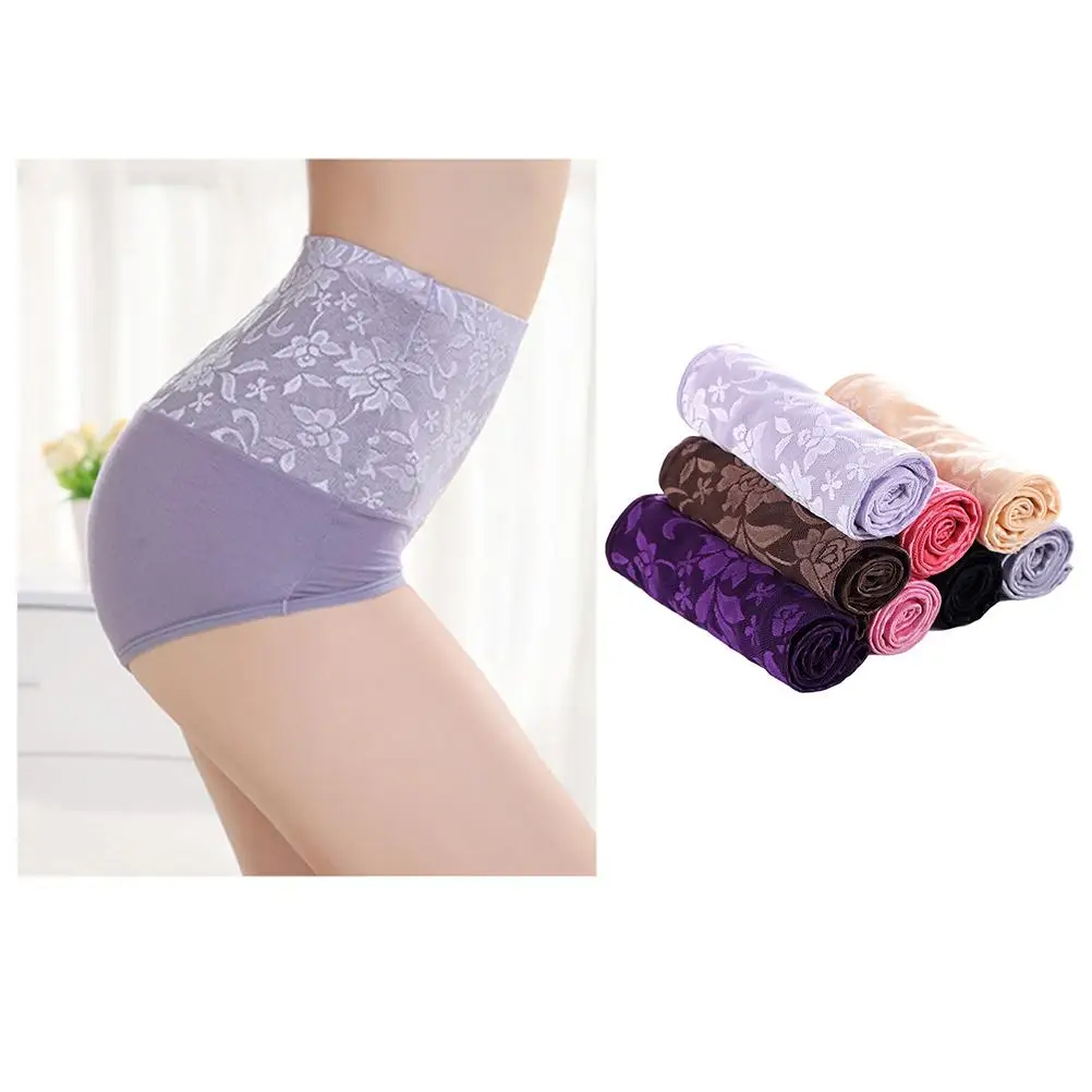 

High Waisted Briefs Purple High Waisted For Tummy Control Floral Adjustable Comfort Soft