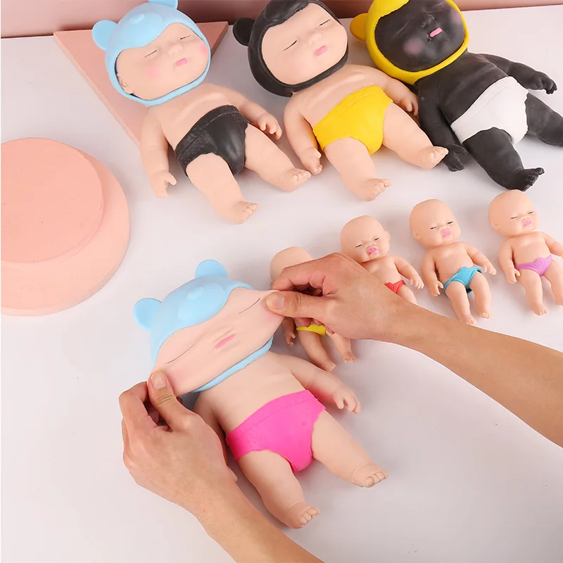 Pinch Music Tpr Decompression Cute Doll Adults And Children Prank Venting Doll Stress Reducing Soft Rubber Rebound Toy