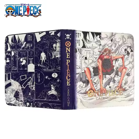 Anime One Piece New OPCG Card Book Binder Zipper Bronzing Style Luffy Holder Game Collcetion Card Book 9Grid30Pages Holiday Gift