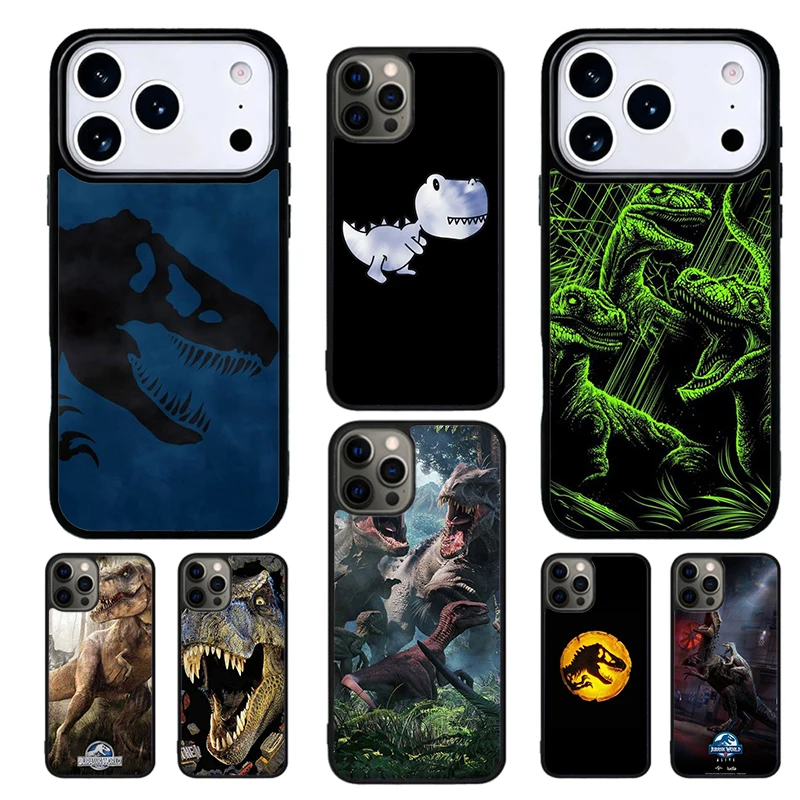 Coque Souple pour iPhone 17 16 15 14 13 12 11 Pro Max Plus 16E 17 Air avec Motif Dinosaure T-Rex Tyrannosaurus