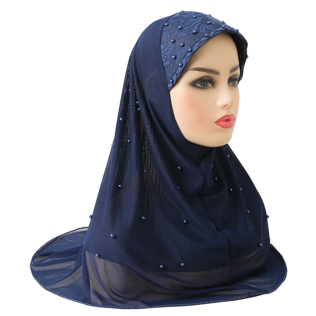 H078 Fashion girls muslim hijab soft net two layers scarf islamic hat amira pull on headwrap beautiful 10 years girl scarf