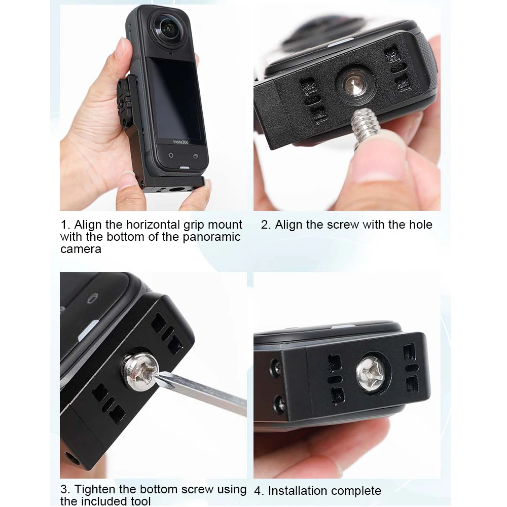 

For Insta360 X5/X4/X3 Magnetic Foldable Mount Adapter L-shaped Horizontal Vertical Quick Release Mount For Insta360 X5