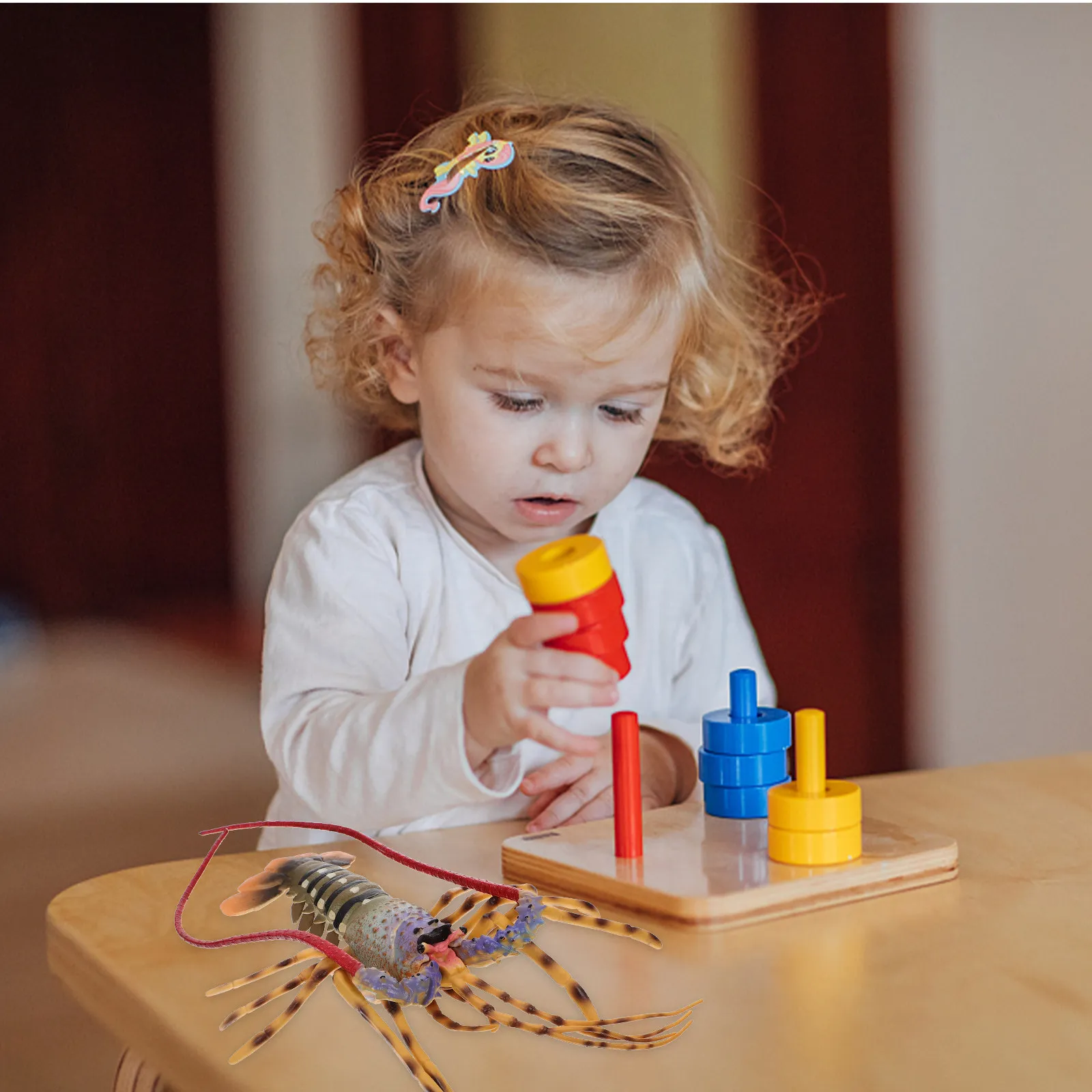 

Simulated Lobster Premium Plastic Lifelike Animal Cognitive For Kids Educational Play Desktop Ornament Simulation Animal
