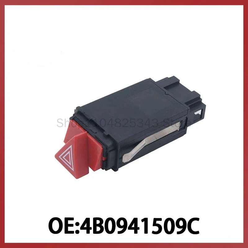 

4B0941509C Переключатель аварийной сигнализации для Audi A6, двойной аварийный переключатель аварийных огней