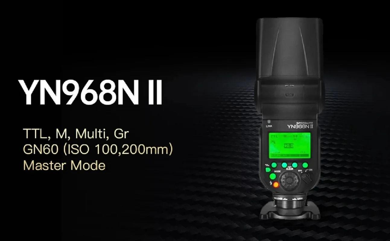 YONGNUO YN968 YN968N II Wireless Flash Speedlite TTL 1/8000 Equipped with LED Optional YN622TX-N trigger For Nikon YN622N YN560