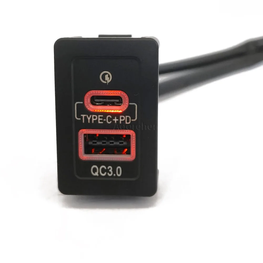 For Suzuki Swift SX4 for Vitara Car Quick Charger TYPE-C PD QC3.0 USB Interface Socket Charging Outlet Power Adapter Accessories view 4