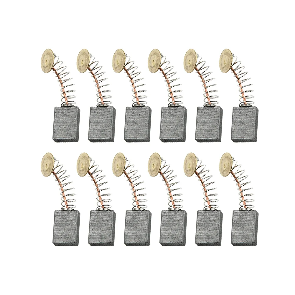 12pcs Carbon Brushes Set 6x12x17mm For Electric Tools Motor Drill Chain Saw Circular Saw Electric Pick Carbon Brush Power Tools