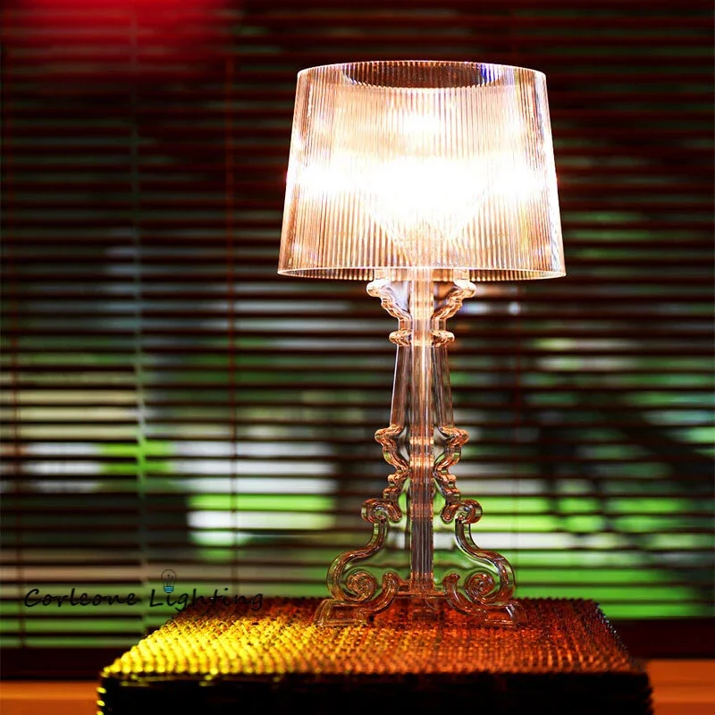 Small table lamp bedroom bedside living room table lamp home decoration small transparent acrylic table lamp