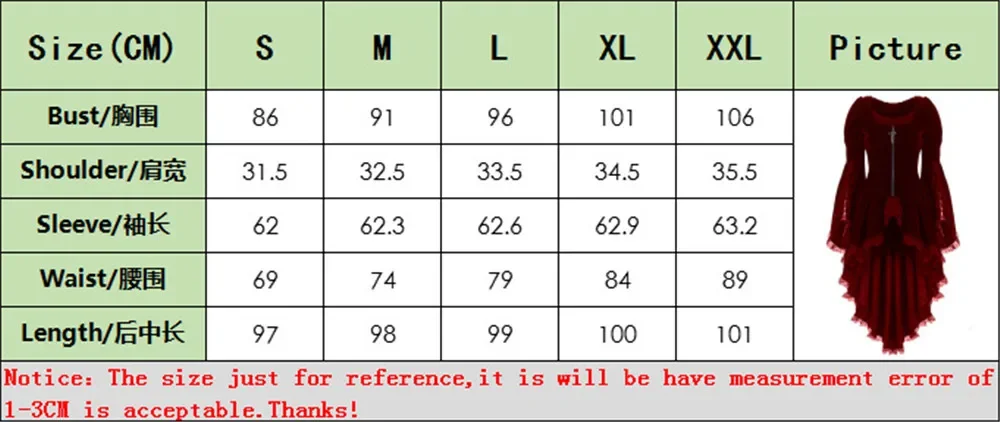Women Gothic Long Sleeve Cross Irregular Velvet Tuxedo Dresses Lace Hem Medieval Ladies Witch Dress Lolita Cosplay Costume