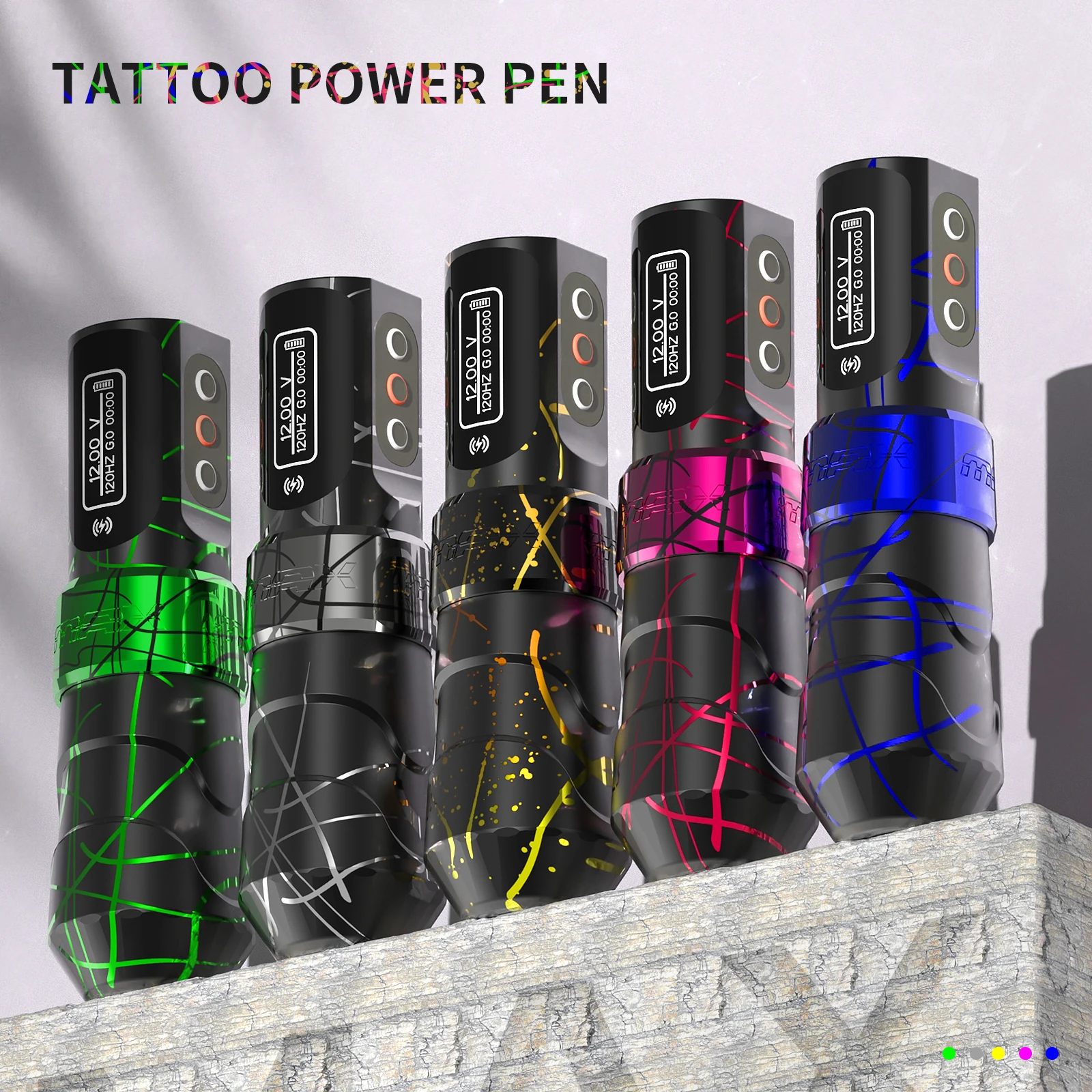 

Flux Max Professional Wireless Rotary Tattoo Machine Permanent Makeup Machines LED Digital Screen Stroke 4.0mm Tattoo Pen
