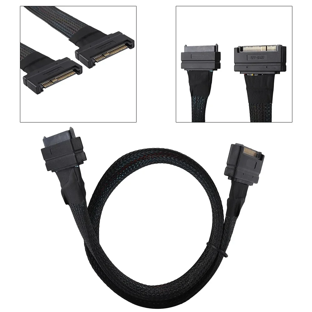 68pin U.2 U2 SFF-8639 NVME PCIe SSD Male to Female Extension Cable 50cm