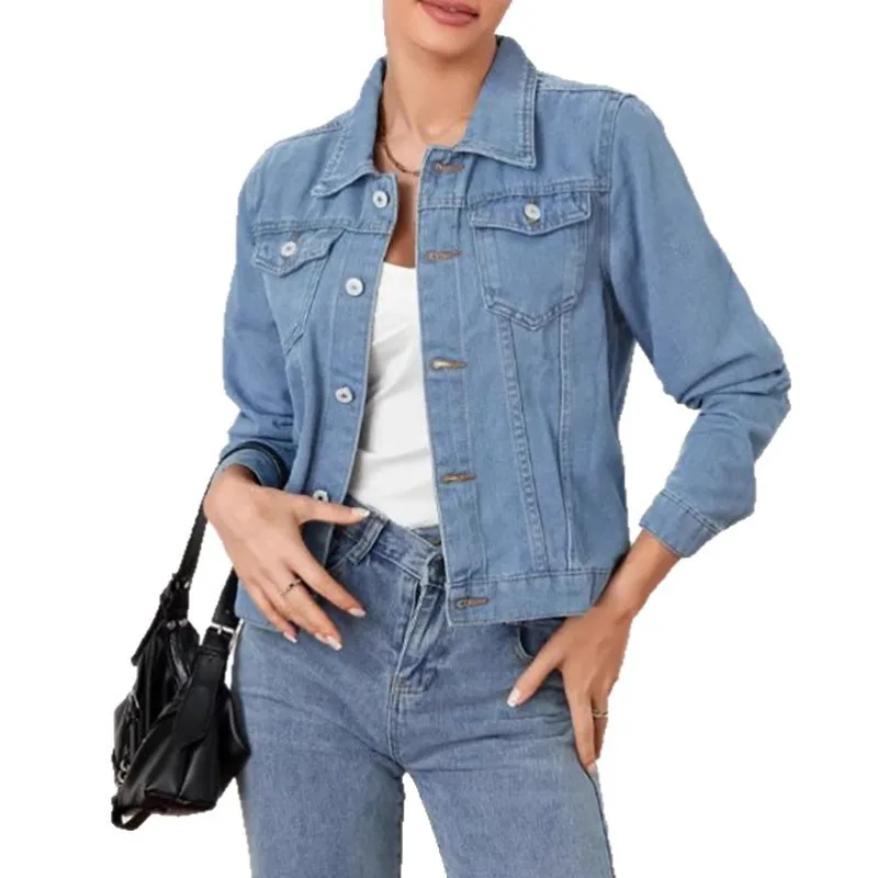 New 2025 Women's Fashion Denim Jacket, Short-Style Fashionable Top Outerwear