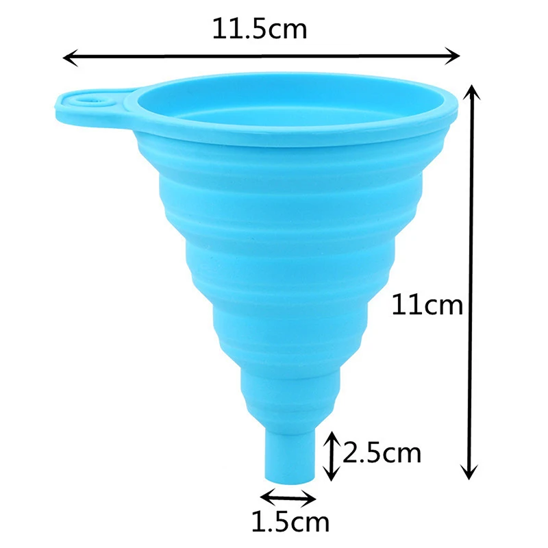 Imbuto in silicone per uso alimentare Mini imbuto pieghevole in silicone Pratico mini imbuto per erogazione di liquidi da cucina Utensili da cucina portatili