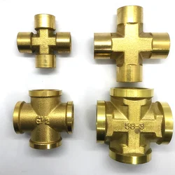 Brass Pipe Connector Cross 1/2