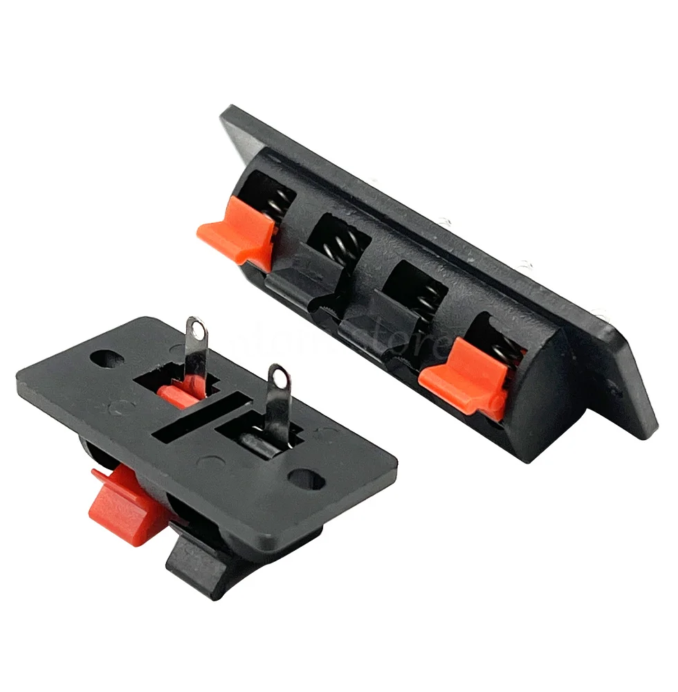 5 2-position, 4-position connector terminals push in jack spring loaded audio speaker terminals