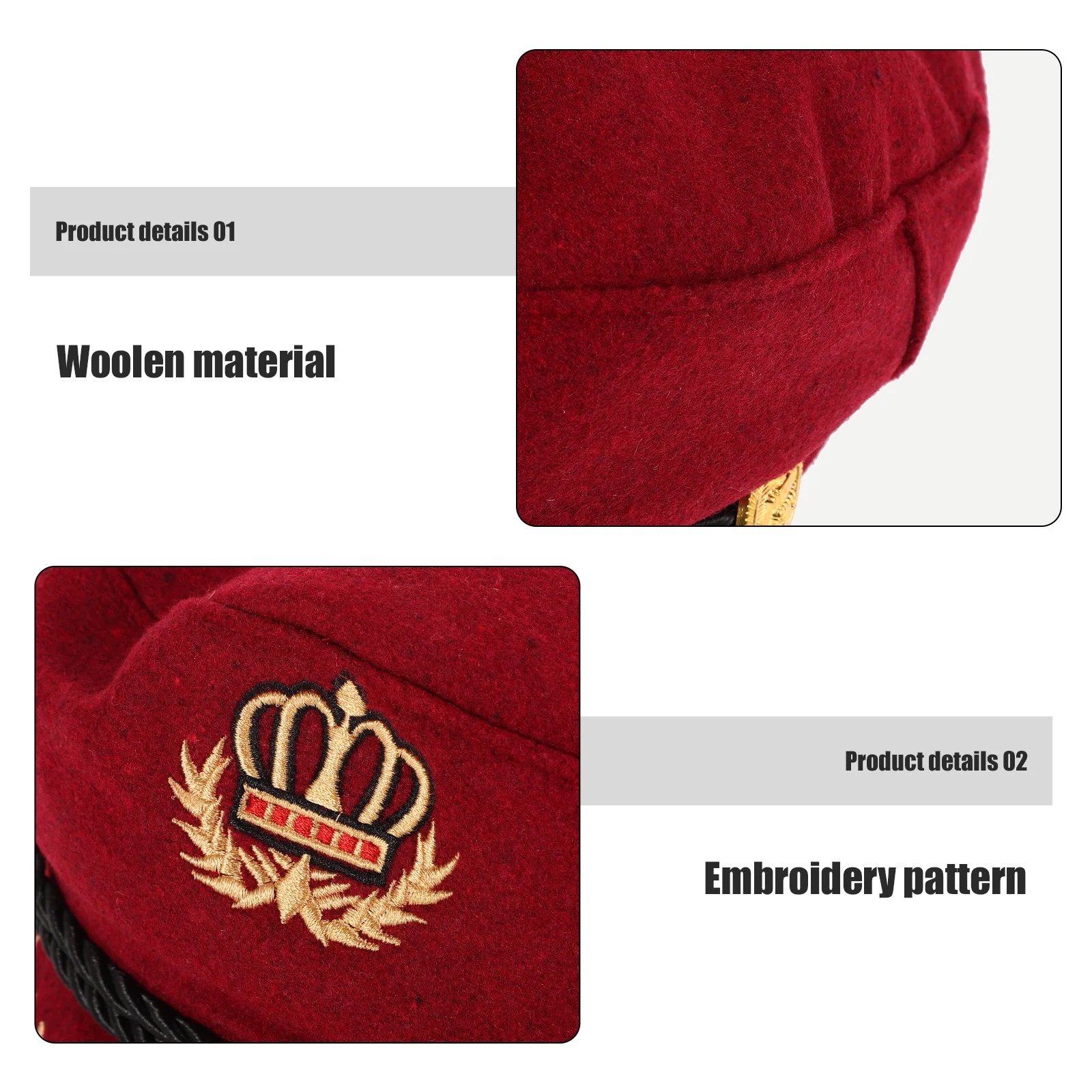 Chapéu marinho vintage piloto coroa de lã respirável proteção solar viagem ao ar livre festa iate capitão chapéu traje de marinheiro