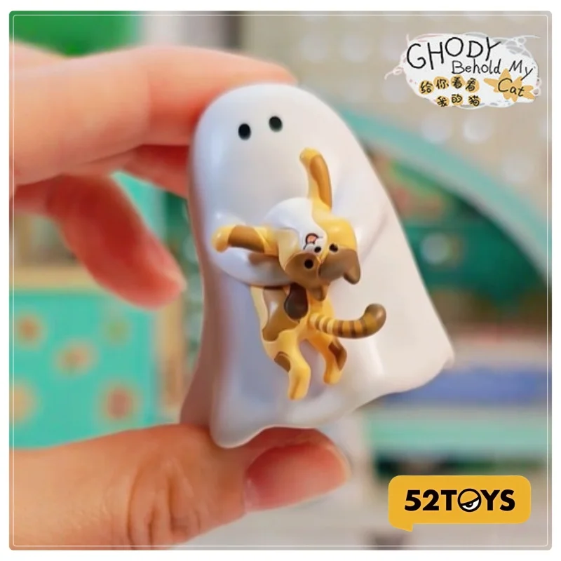 Genuine 52toys Ghody Behold My Cat Blind Box Figures Tiny Blue Furbal Lucky Little Whiht Trendy Toys Collectible Decor Gifts - view 4