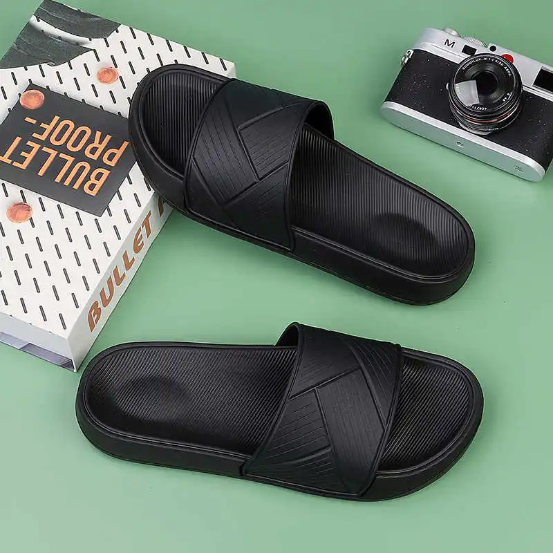 Open From The Back Strappy Luxury Brand Slippers Casual Shoes Men's Shoes Sandals Man Bathroom Sneakers Sport Products