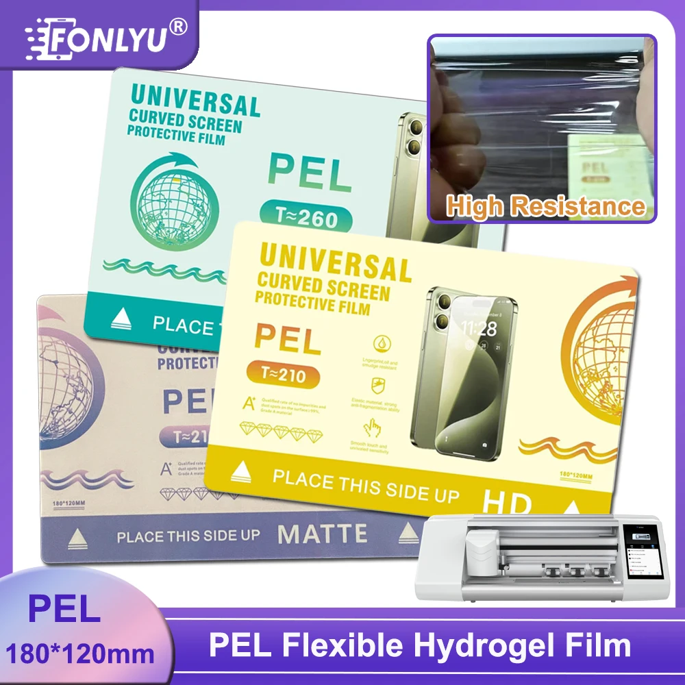 

FONLYU Высококачественная прочная гидрогелевая пленка PEL с высоким сопротивлением HD, матовая изогнутая защитная пленка для экрана для машины для резки листов мобильного телефона